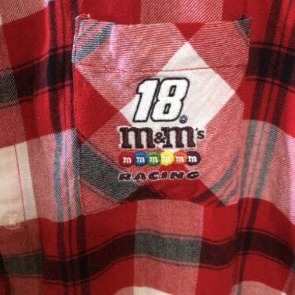 Kyle Busch M&M's Women's Long Sleeve Flannel Nascar Shirt ( Rare ) - Picture 8 of 9